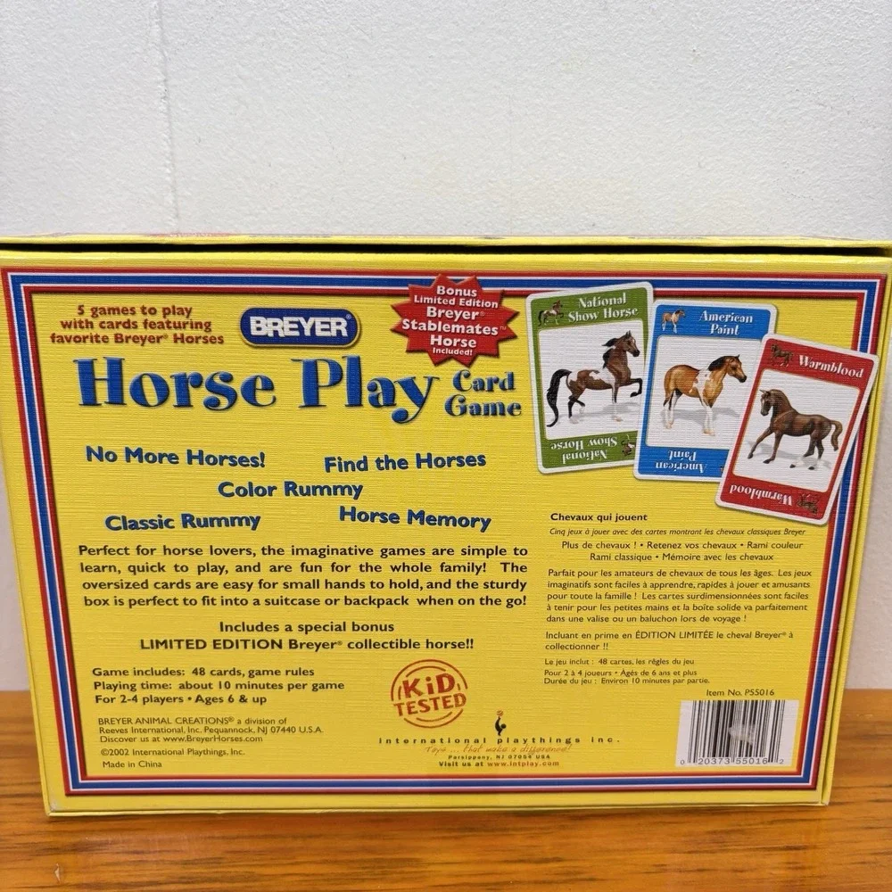 Breyer HORSE PLAY‎ Card Game  - Plastic Horse Missing